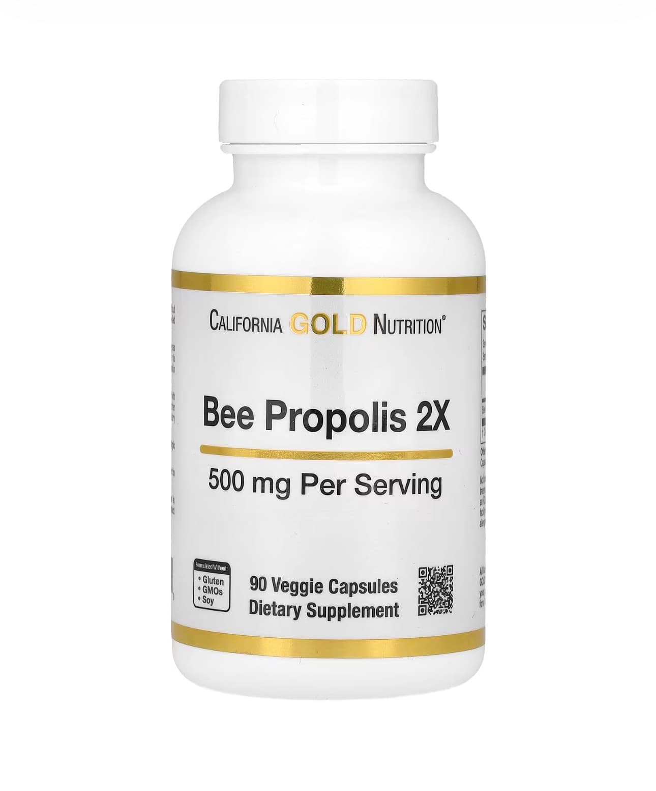 Propolis d’abeille 2X, Extrait concentré, 500 mg, 90 capsules végétariennes